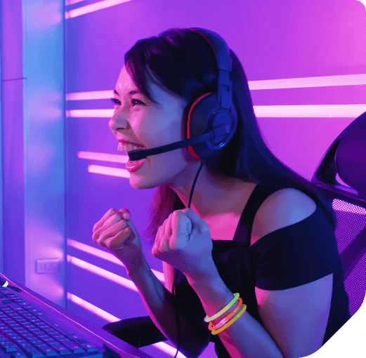 Excited gamer